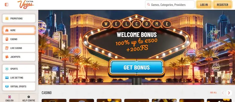 Profitez de votre bonus de bienvenue en vous inscrivant sur Extra Vegas