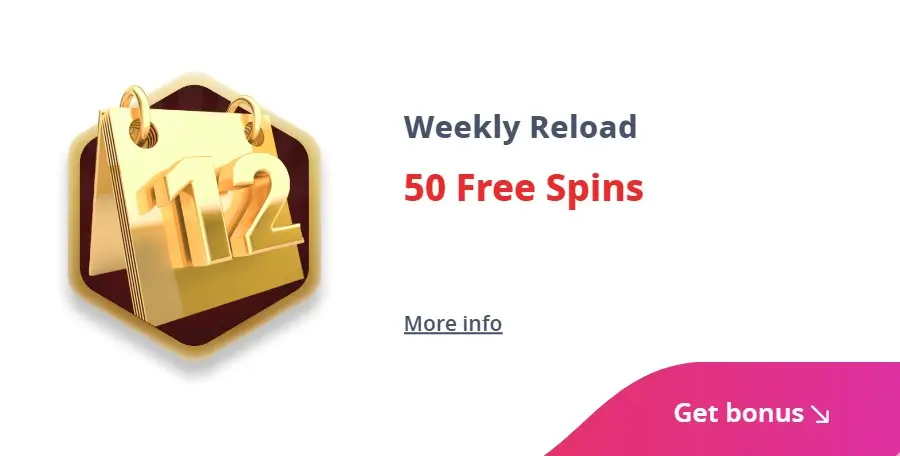 Recharge hebdomadaire de 50 free spins sur Casino Infinity