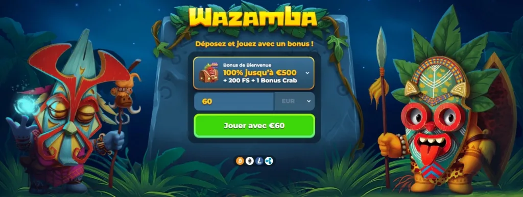 100 % jusqu'à 500 € + 200 Free Spins + 1 bonus crab à votre inscription