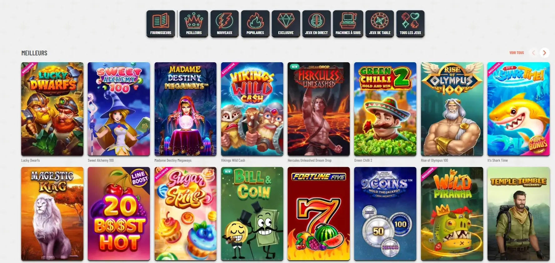 Amusez-vous grâce à la sélection jeux d'argent d'Extra Vegas !