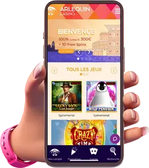 Arlequin Casino est disponible sur vos appareils mobile avec une parfaite fluidité