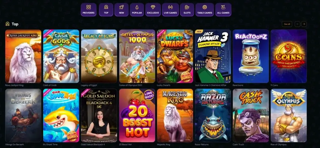 NovaJackpot propose plous de 4000 jeux de casino !